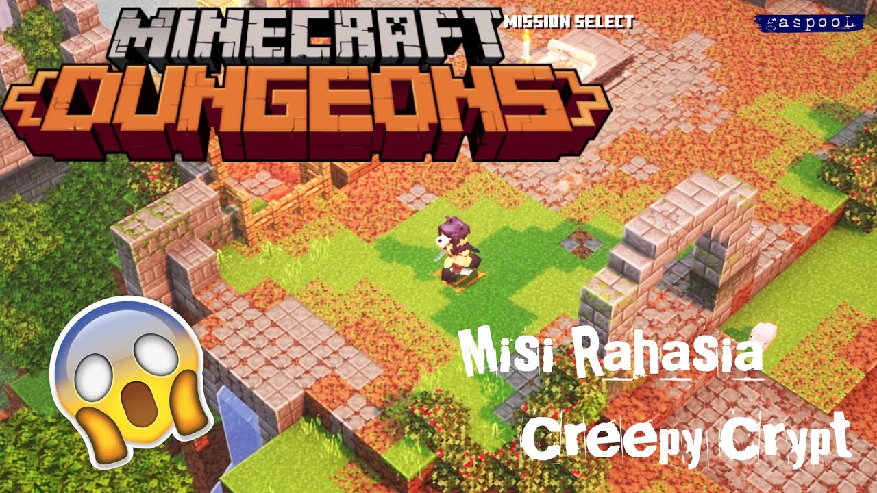 Minecraft Dungeons : Misi Rahasia Creepy Crypt gameplay 1080p
