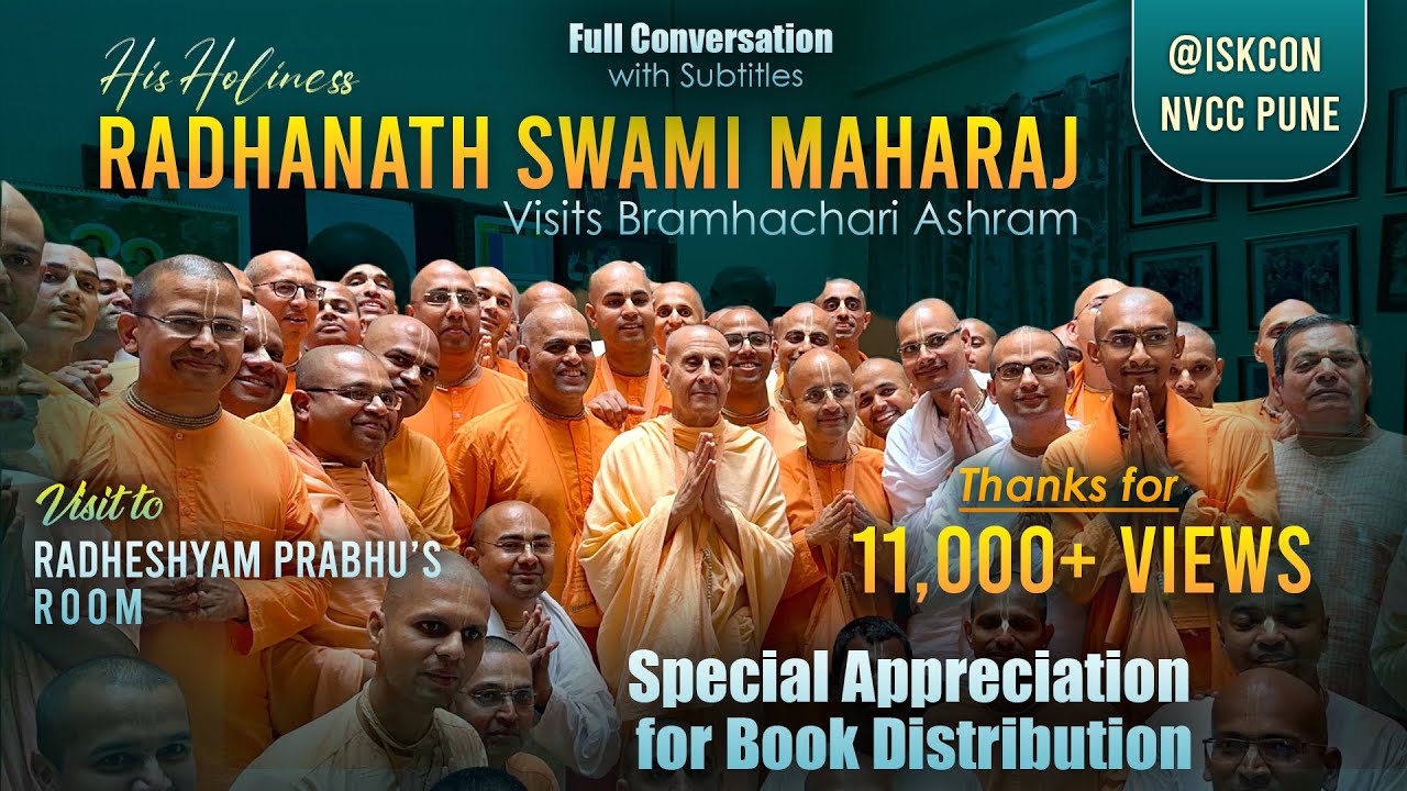 HH Radhanath Swami Maharaja visits ISKCON NVCC Ashram || Full Conversation with Subtitles @Jivadaya