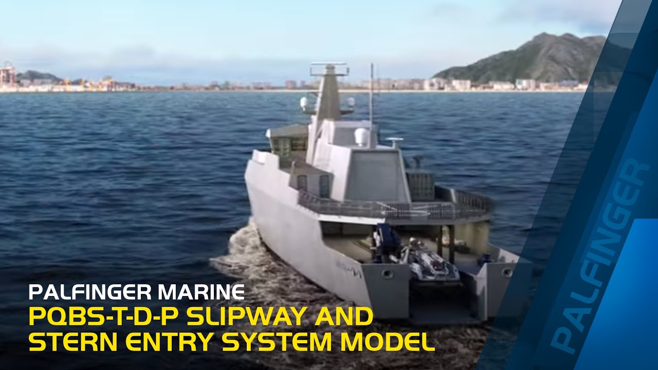 PALFINGER MARINE - PQBS-T-D-P Slipway and Stern Entry System Model