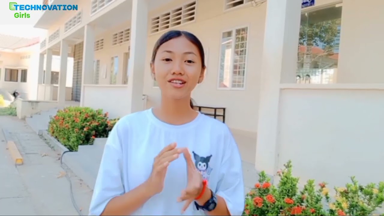 Pitch video App girl's balance diet in TECHNOVATION GIRL.Group Healthy girl of technology.