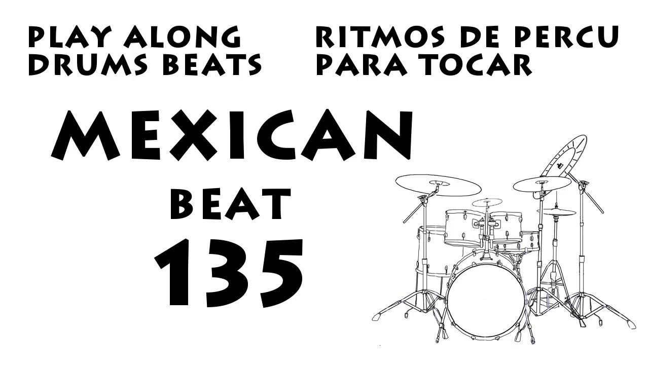 Play along Drums | Mexican Beat 135 bpm