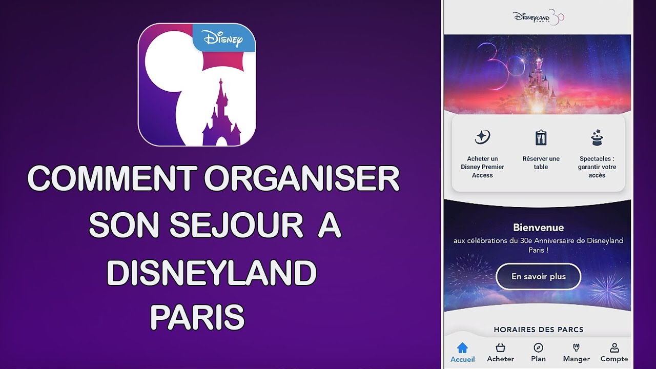 COMMENT ORGANISER SON SÉJOUR À DISNEYLAND PARIS -  tous savoir sur l'application officielle