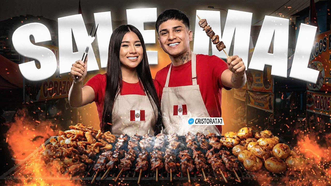 MILENKA Y CRISTORATA VENDIENDO ANTICUCHOS