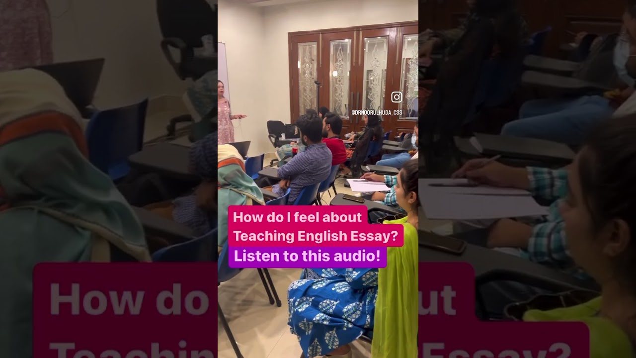 CSS English Essay with Dr. Noor ul Huda