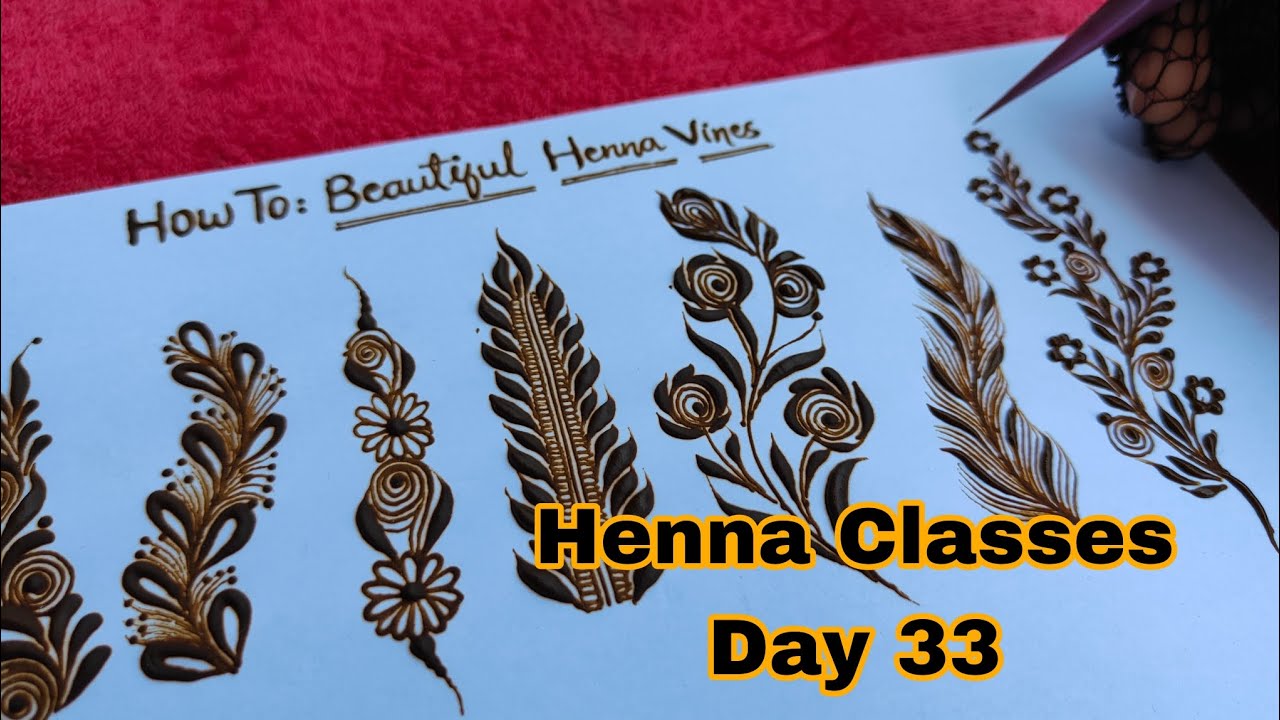 Henna Class day 33 | How to make Beautiful Henna Vines or Leaves | Learn with @ThouseensHennaClasses
