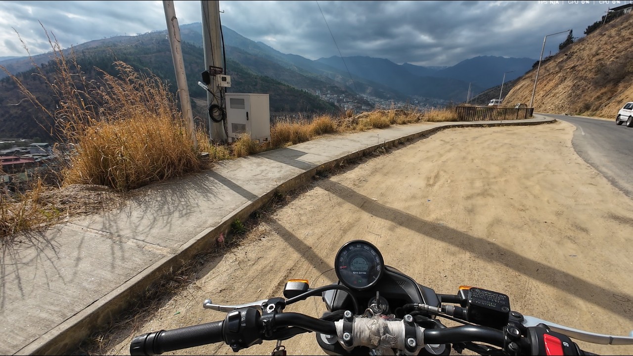 Ride Along Old Highway Route of Thimphu City (RE Scram 440)