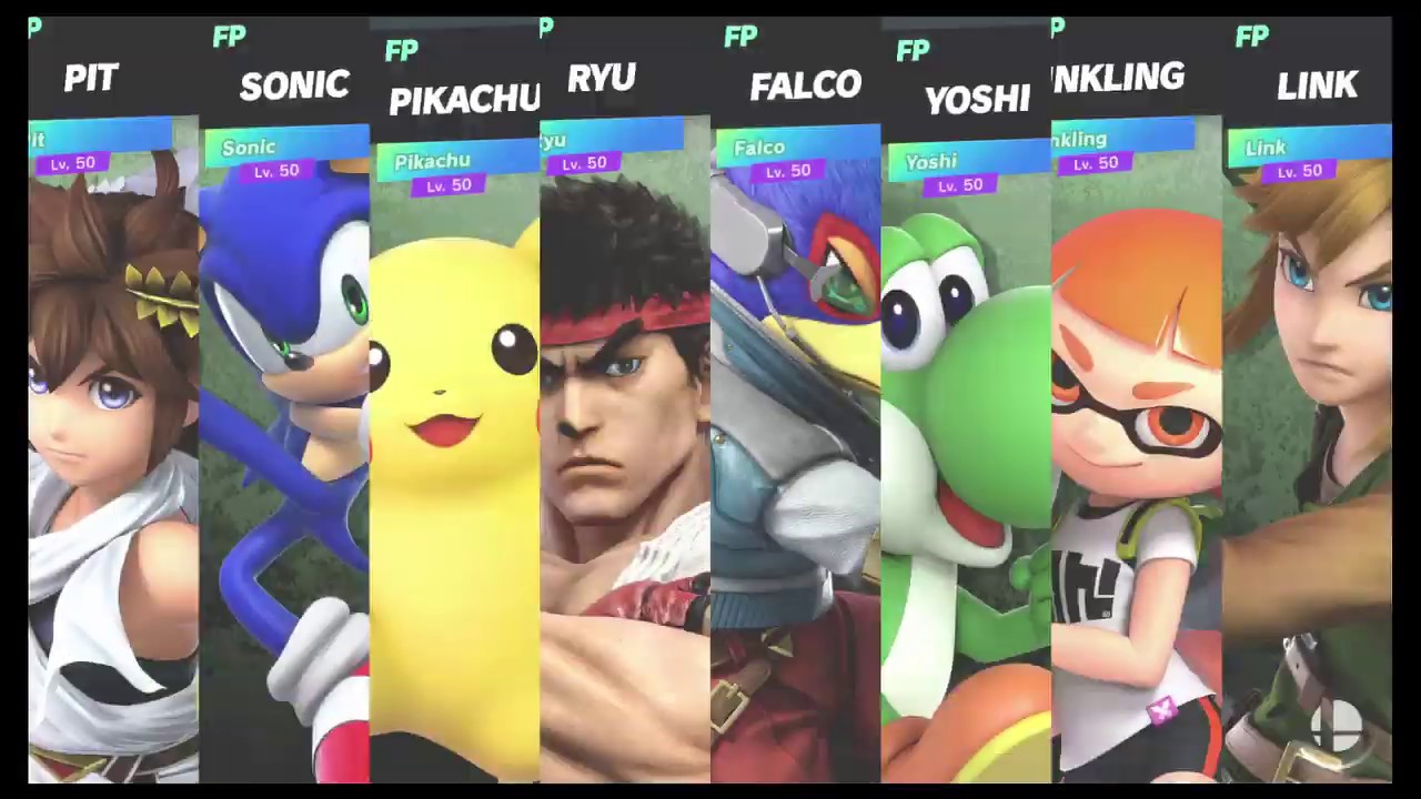 Super Smash Bros Ultimate Amiibo Fights Request #1668 8 Player free-for-all
