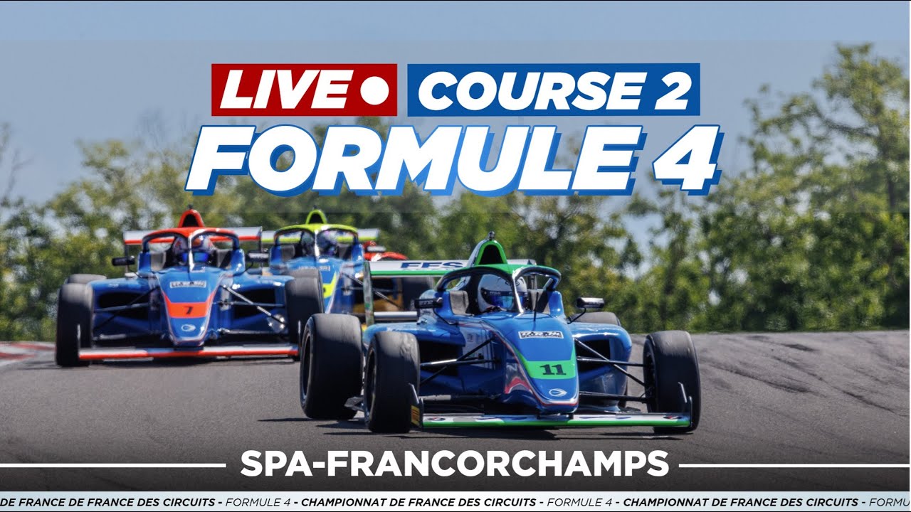 🔴 LIVE F4 &ndash; Spa-Francorchamps : Course 2