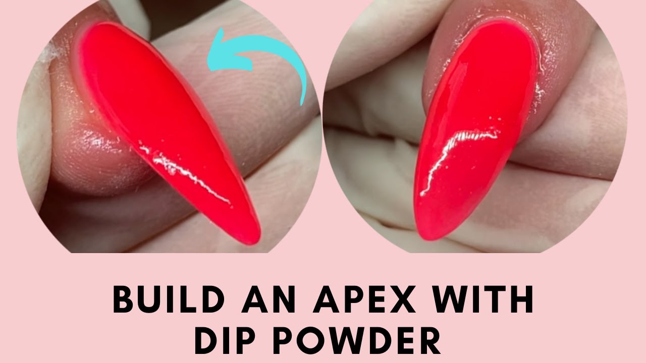 How to build an apex with dip powder | ADVANCED DIPPING POWDER | Almond dip powder nails