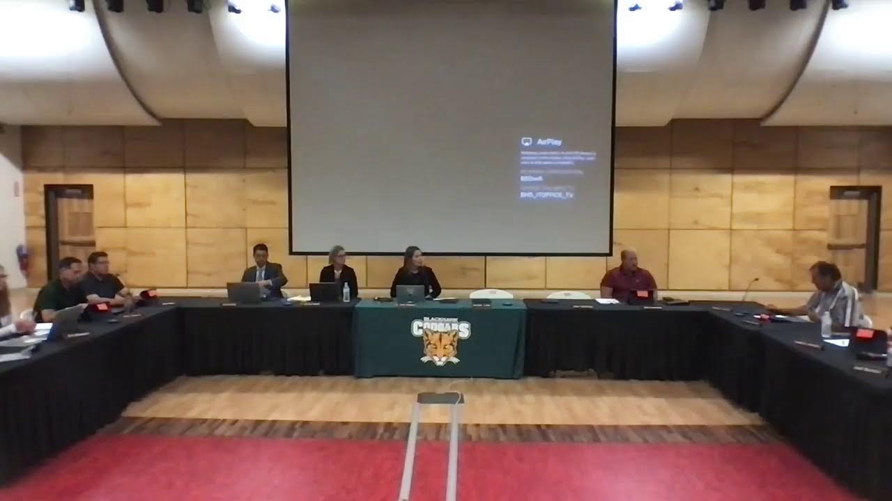August 21, 2025 Blackhawk School District Board Meeting