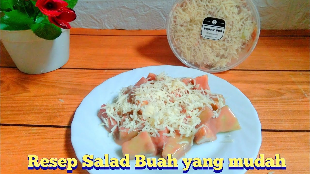 Resep salad buah saus coklat ! cocok buat takjil dan ide jualan!!