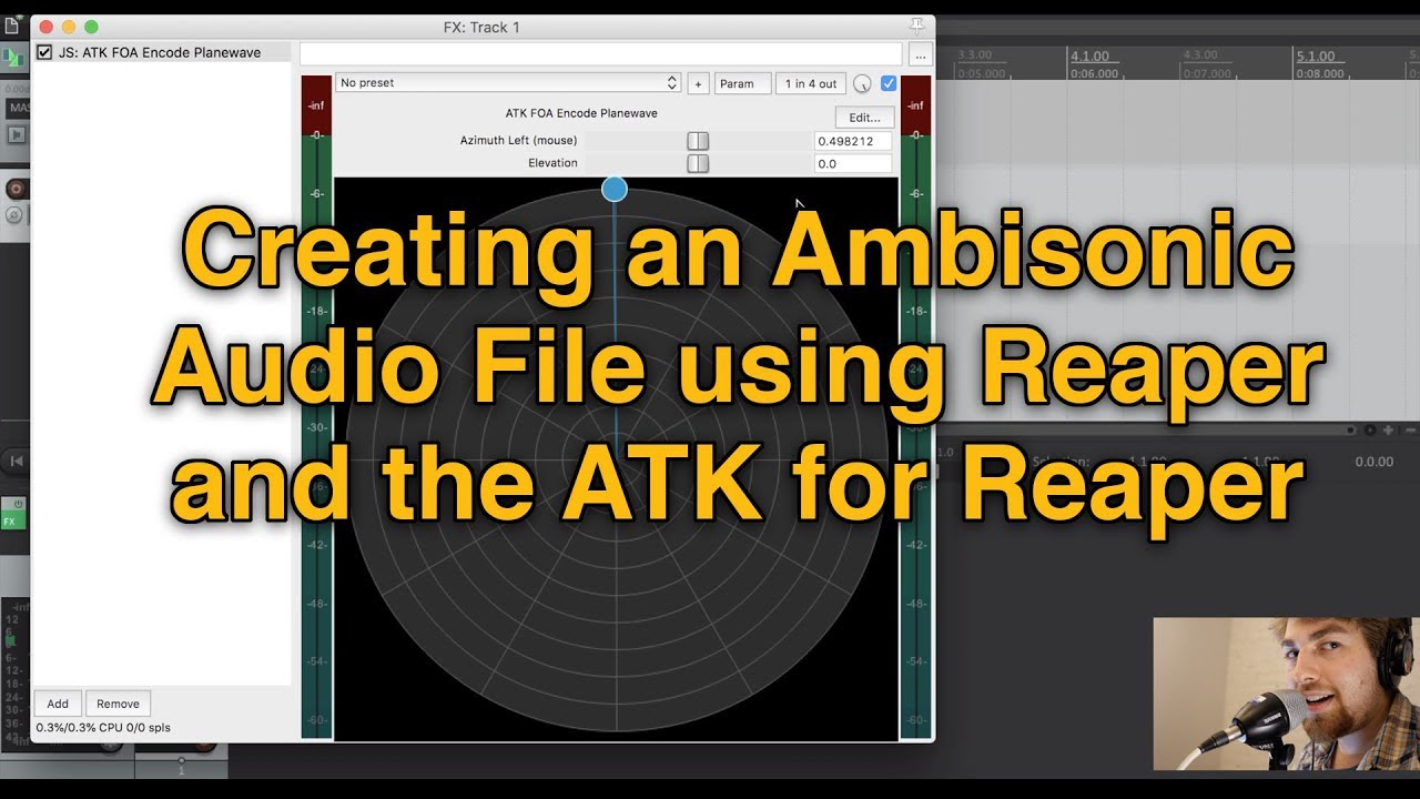Creating an Ambisonic Audio File using Reaper and the ATK for Reaper