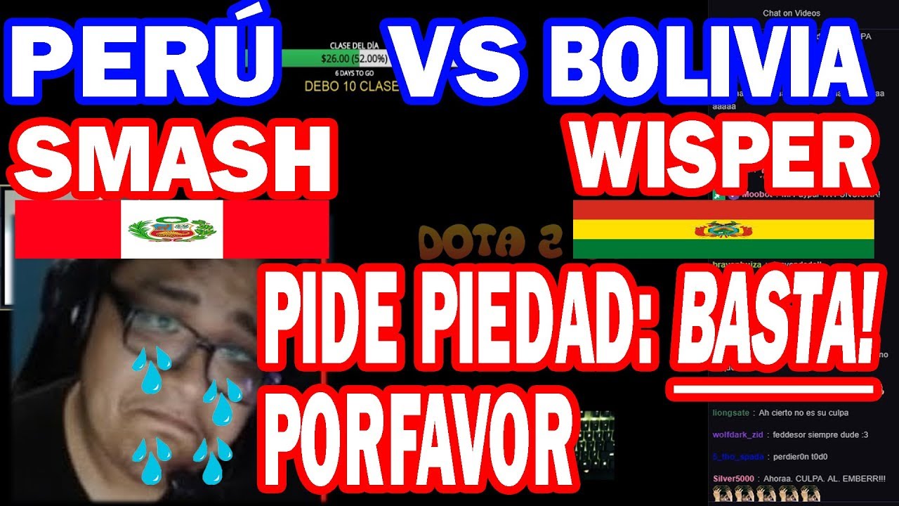 DUELO DE NACIONES SMASH VS WISPER EL MEJOR JUGADOR DE BOLIVIA | DOTA 2 COSAS