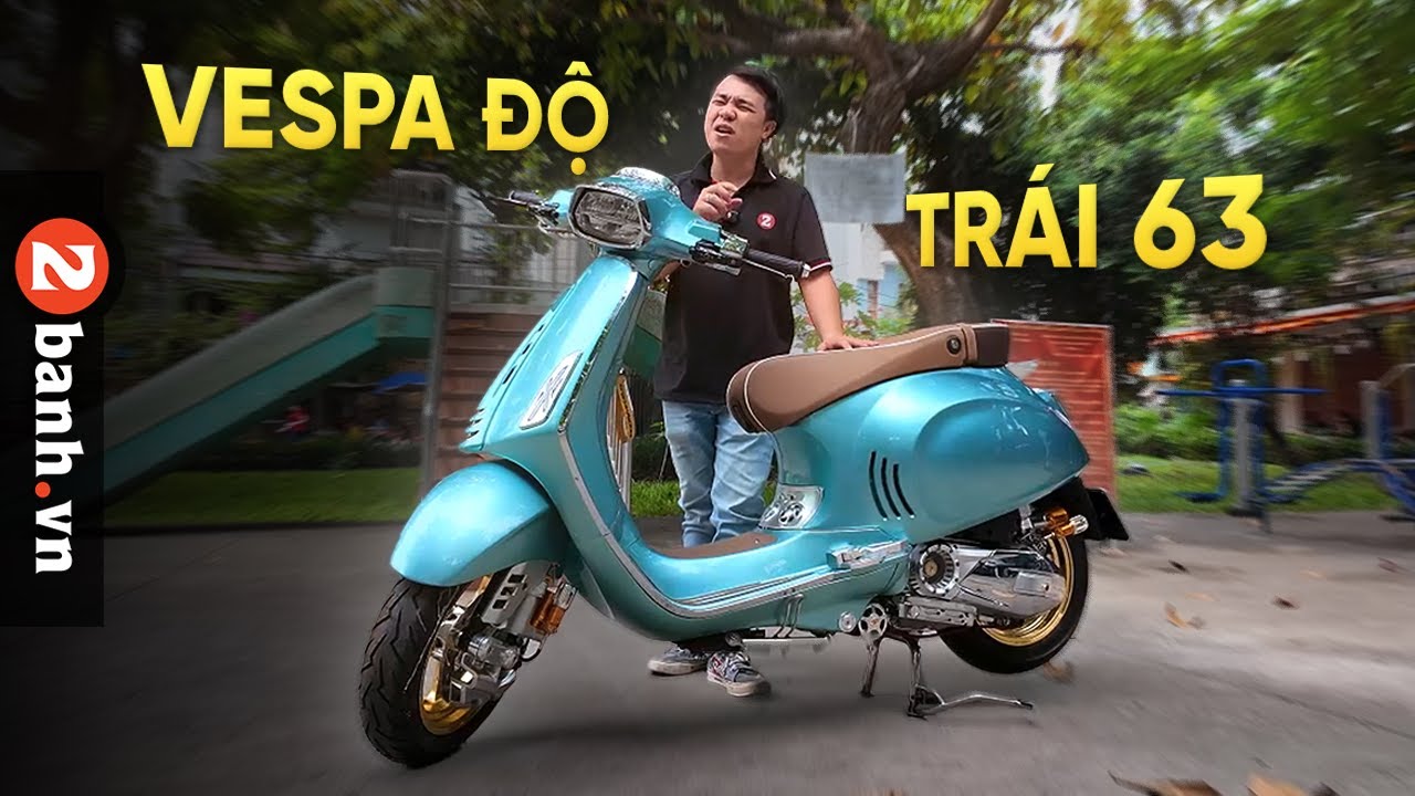 Soi chi tiết Vespa Sprint xổ trái 63mm chạy ồn như xe cà lem nhưng CHẤT |2banh Review