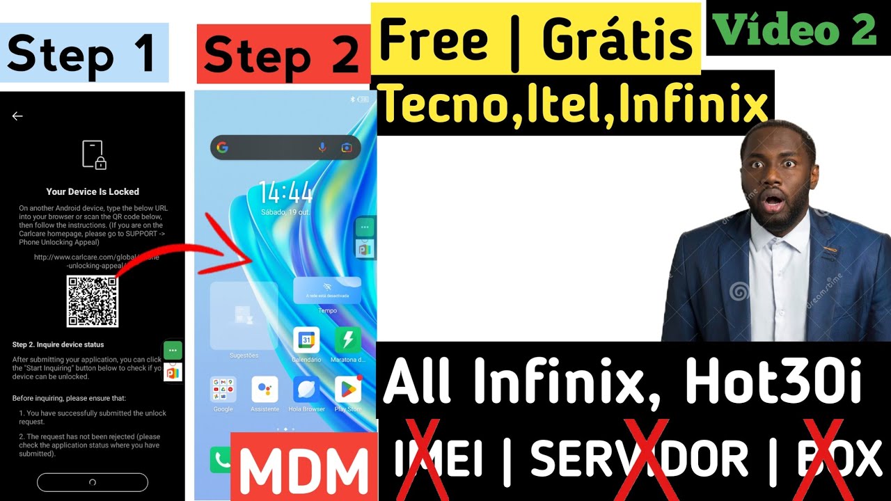 Como remover MDM Infinix Hot 30i e funciona em Tecno e Itel com Android 12/13