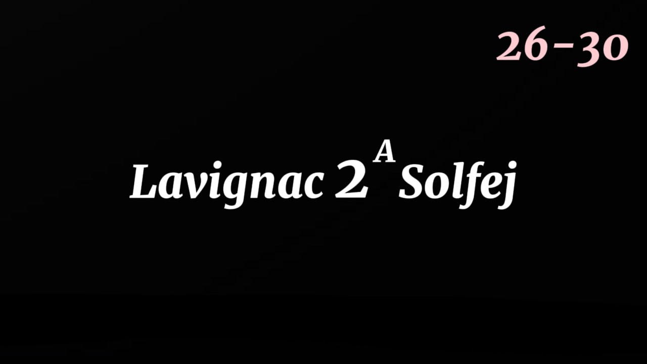 Lavignac 2A (26-30) 70 BPM