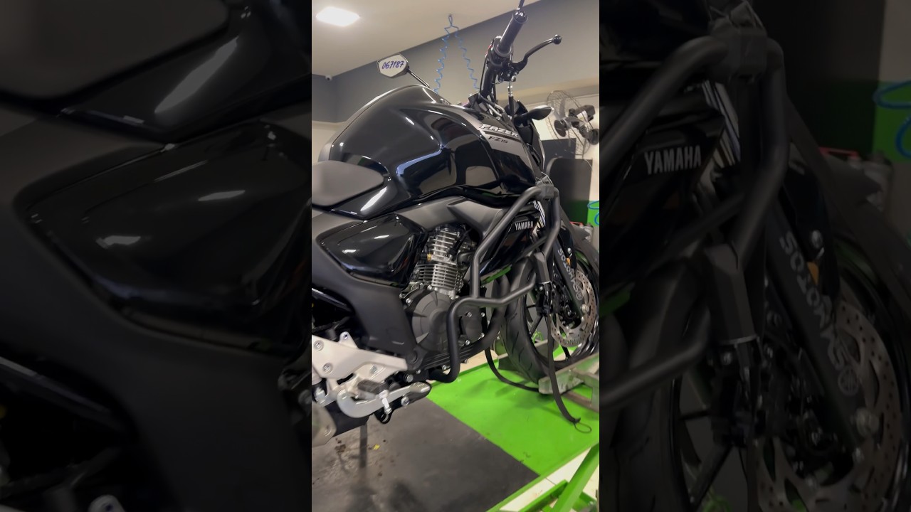 Protetor de carenagem instalado em uma FZ15 🤩🤩