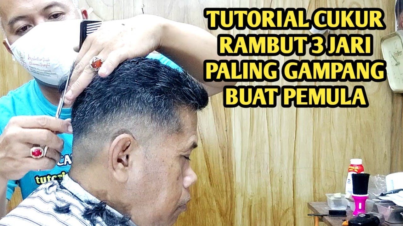 CARA POTONG RAMBUT RAPI 3 JARI Bawah nol