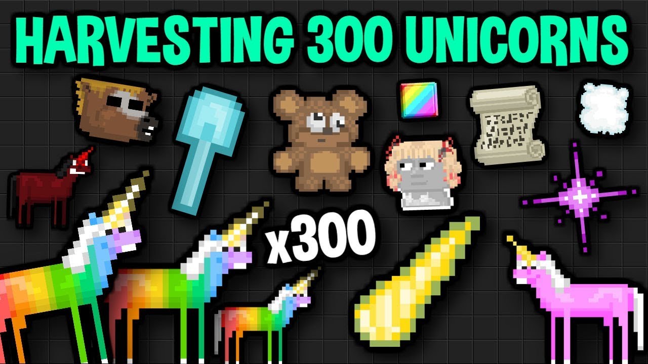 HARVESTING 300 UNICORNS (LOOK WHAT I GOT?!) | Growtopia