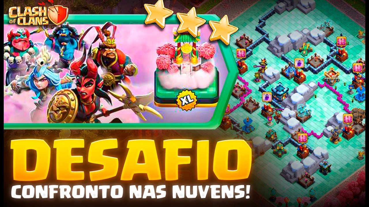 Como Vencer o Desafio Confronto nas Nuvens Fácil e Rápido! 🚀 Clash of Clans