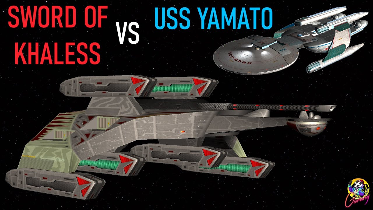 TERRIFYING Klingon Sword of Khaless VS USS Yamato Battleship - Both Ways  Star Trek Starship Battles