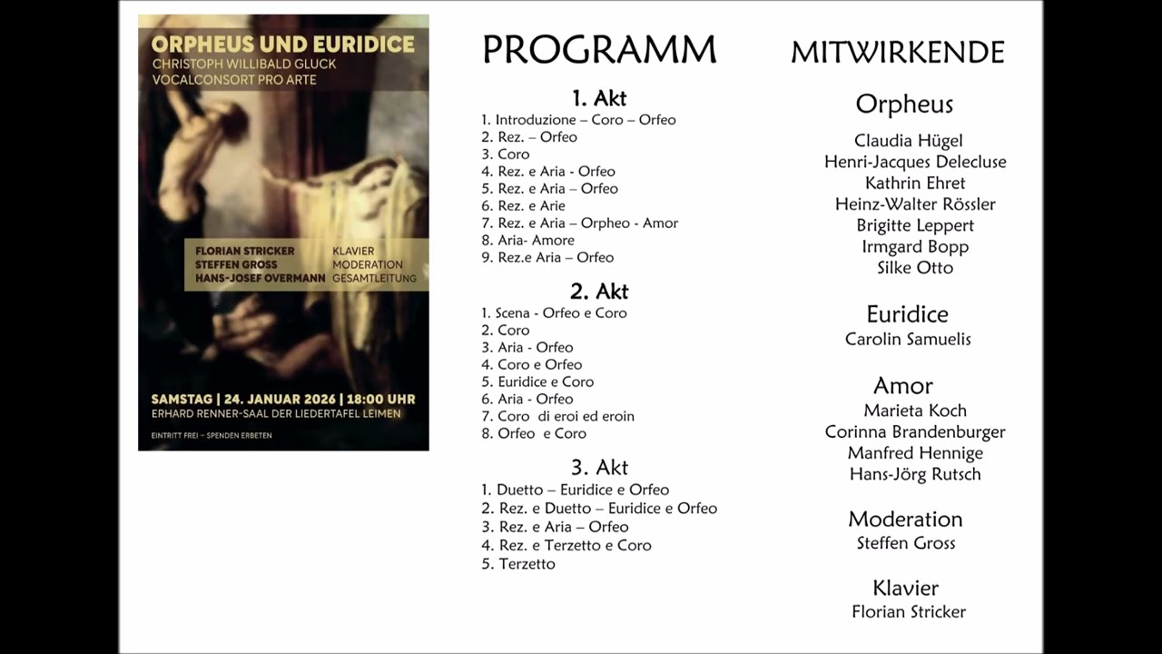 Divo Amore, Orfeo e Euridice 25.1.2026