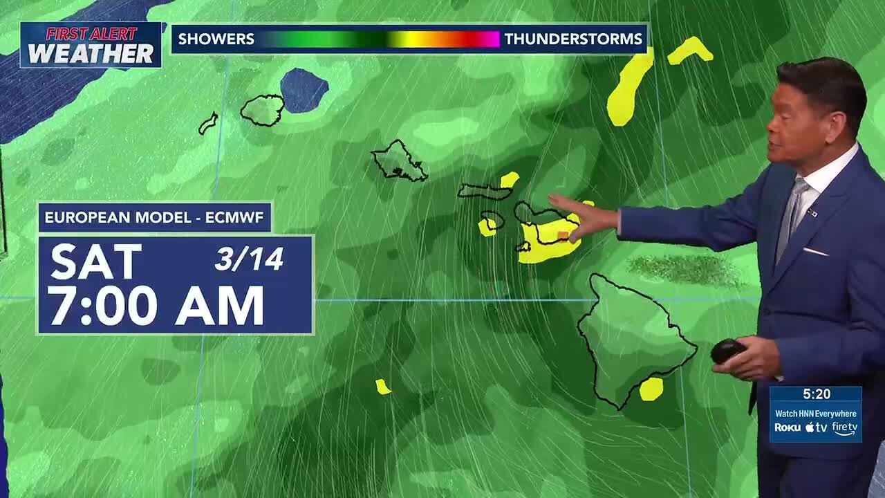 An extended period of heavy rain is possible in the coming week