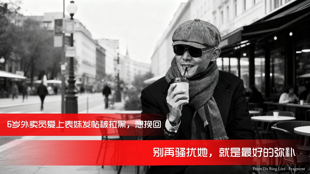 16岁外卖员爱上表妹发帖被拉黑，想挽回？大冰：别再骚扰她，就是最好的弥补