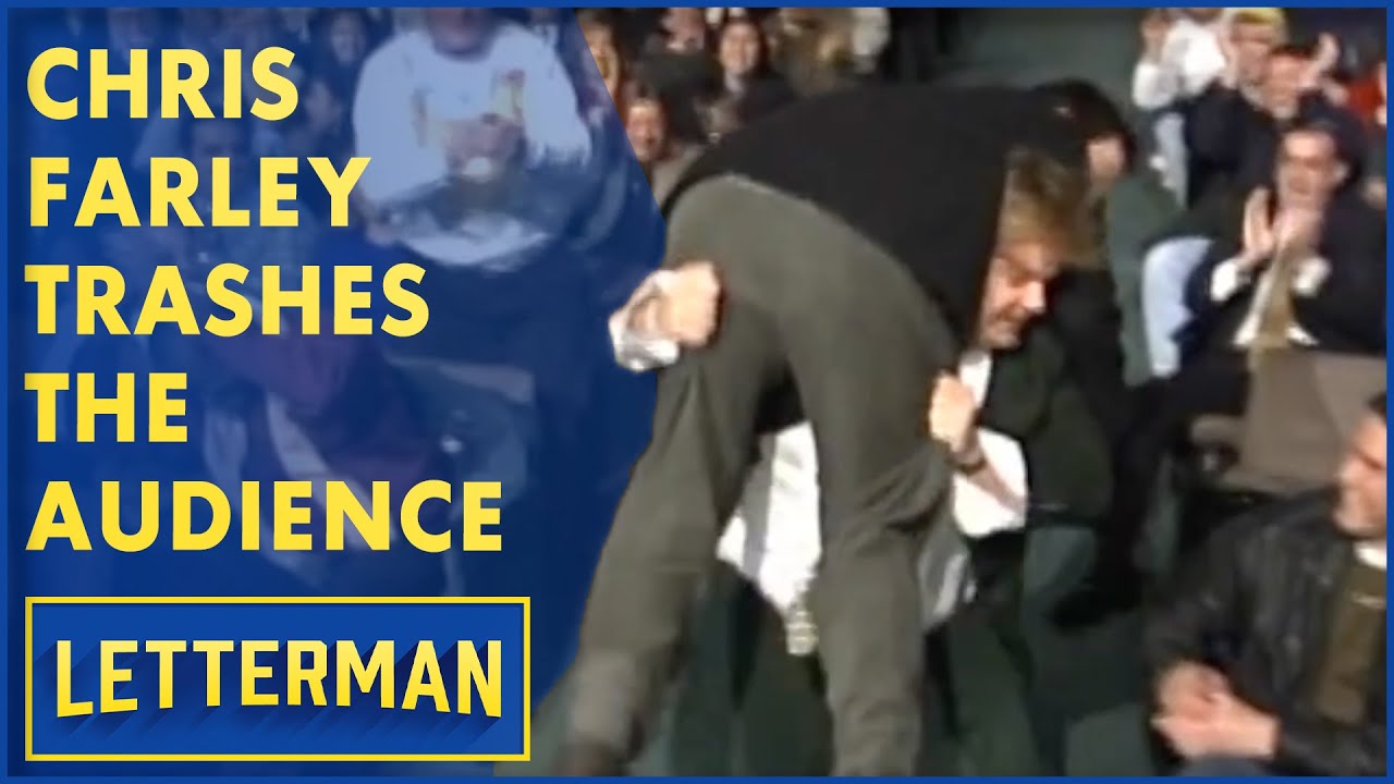 Chris Farley Trashes The Audience | David Letterman