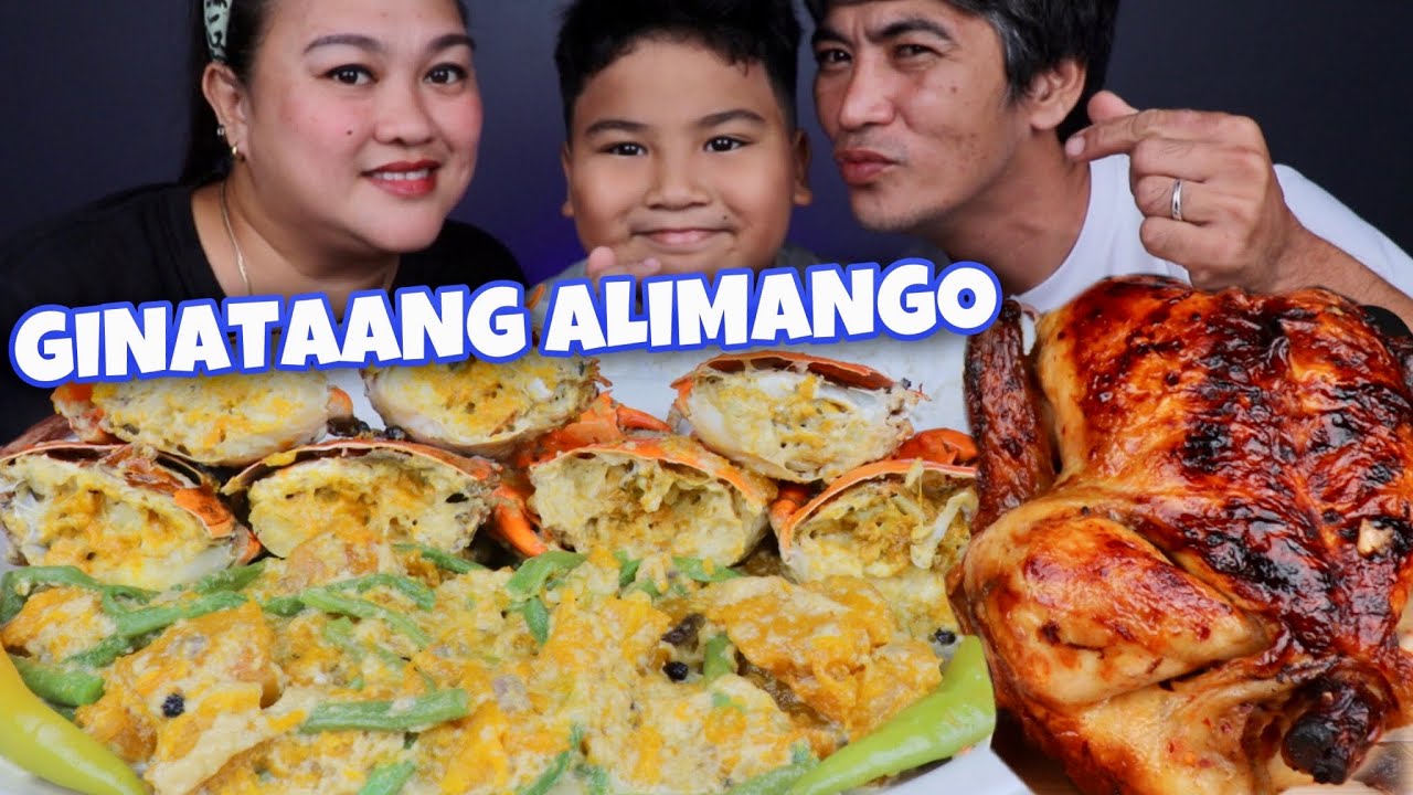 GINATAANG ALIMANGO + SPICY LECHON MANOK! PINOY MUKBANG W/ JUST LAFAM!