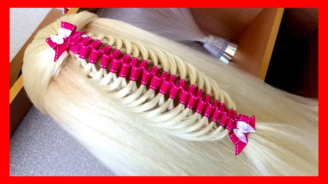 RIBBON FISHTAIL HAIRSTYLE / HairGlamour Styles /  Braids Hair Tutorial