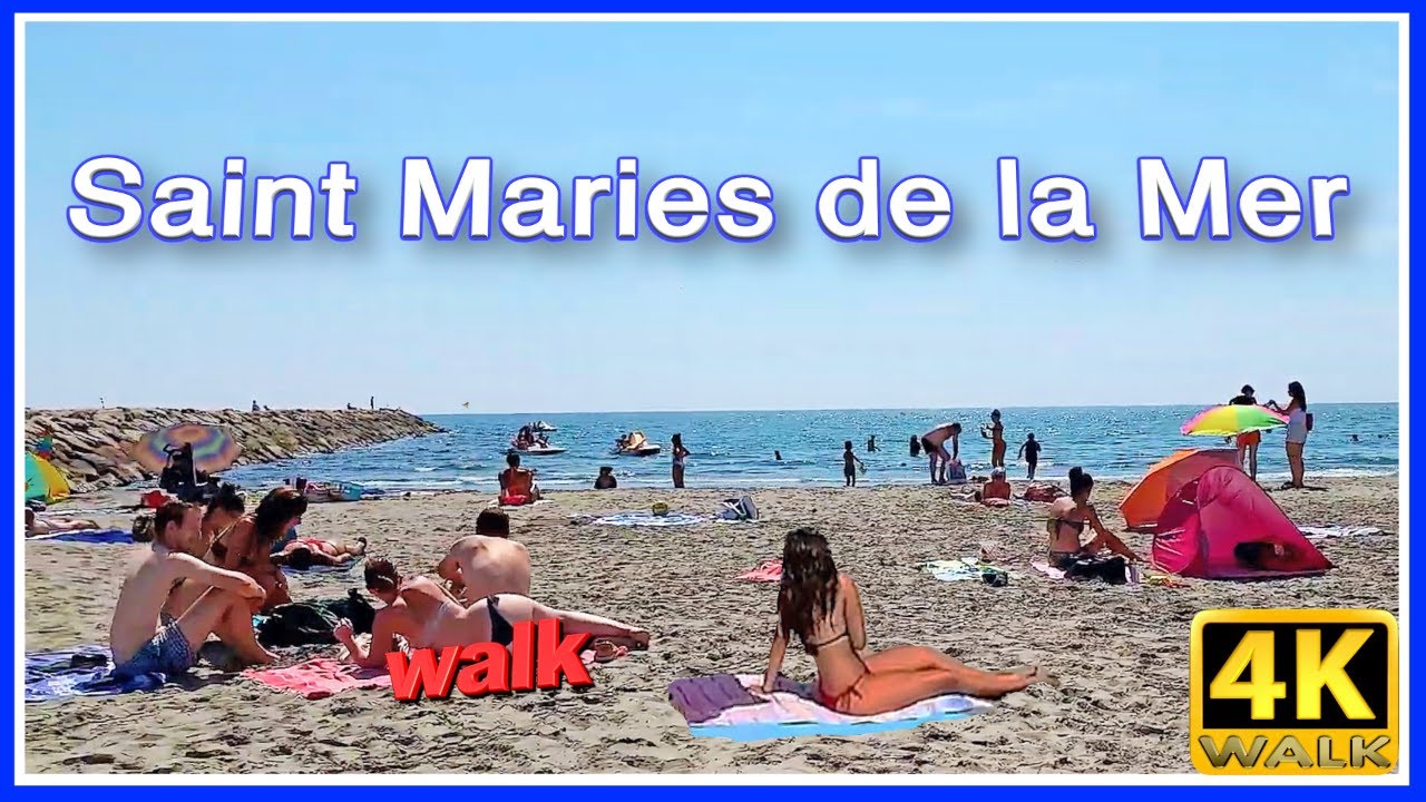 【4K】WALK Beach PROVENCE FRANCE 4k video SLOW TV travel vlog
