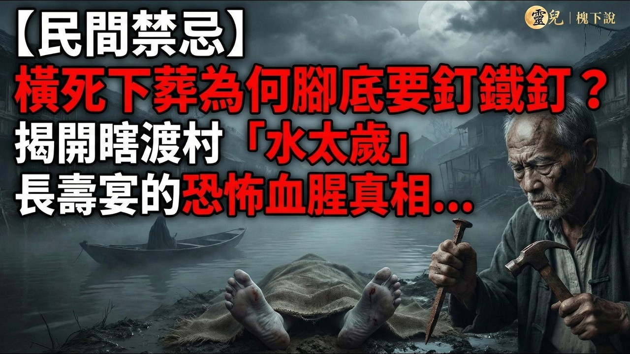 【民間禁忌】橫死下葬為何腳底要釘鐵釘？揭開瞎渡村「水太歲」長壽宴的恐怖血腥真相