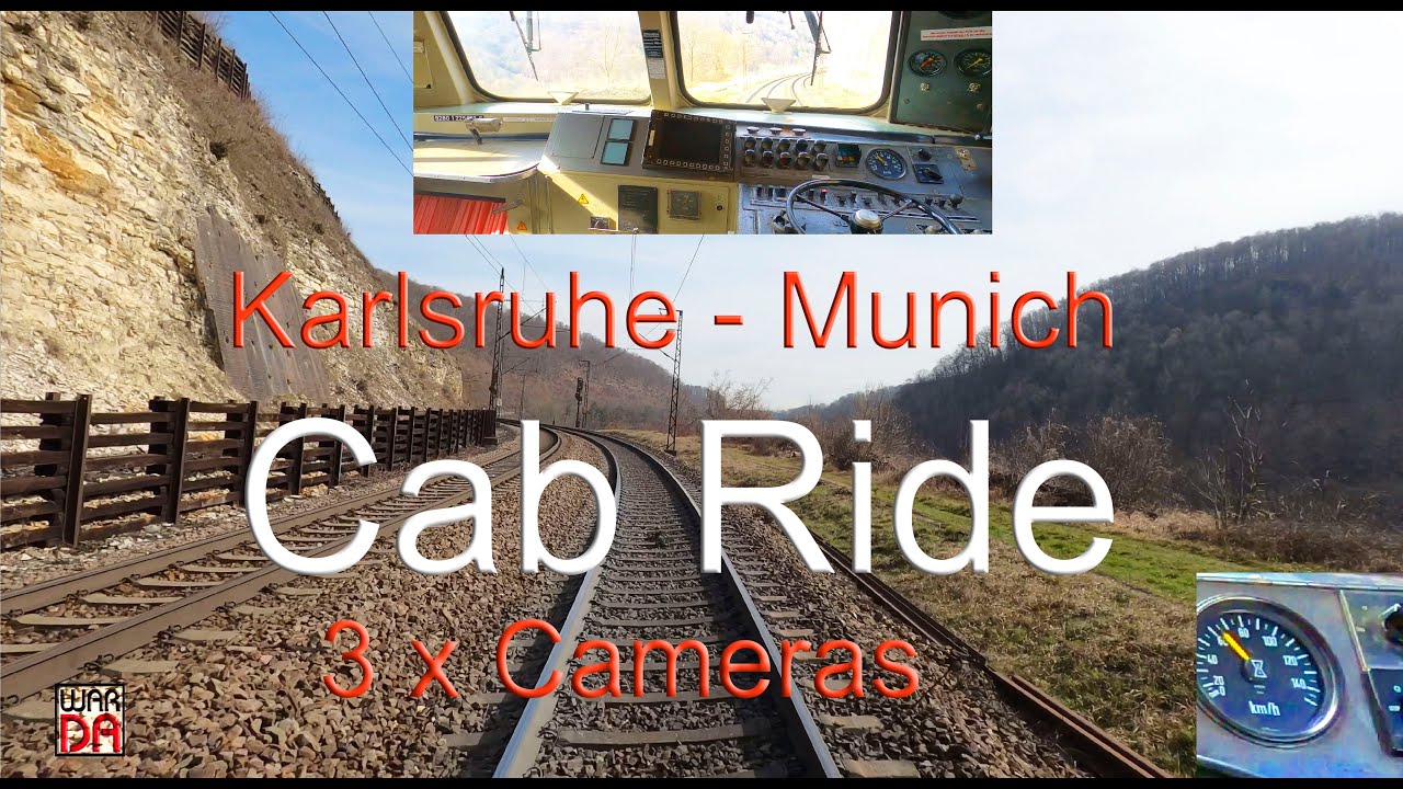 Karlsruhe - München Süd mit der Baureihe 225 über die Geislinger Steige als Lz - Front + Heckkamera