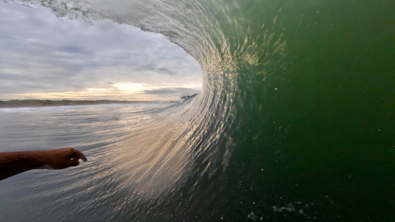 RAW SURF POV beach break barrels in Nicaragua