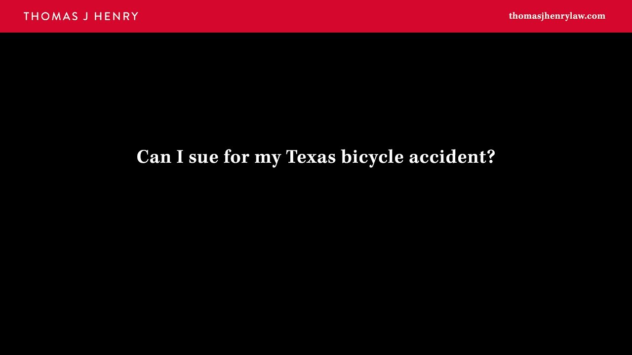 Can I sue for my Texas bicycle accident?