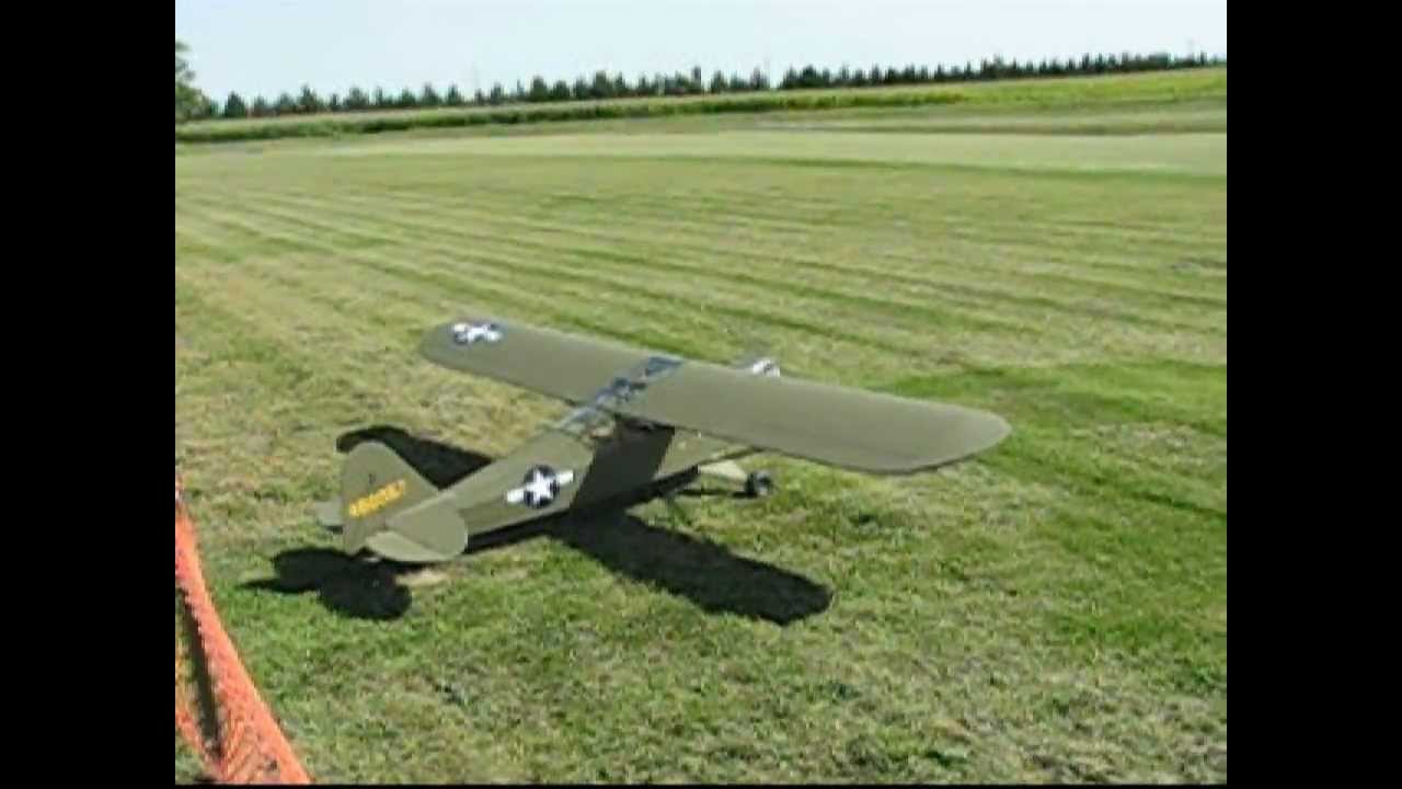 Balsa USA 1/4 Scale RC L4 Grasshopper First Flight - Aug 2011