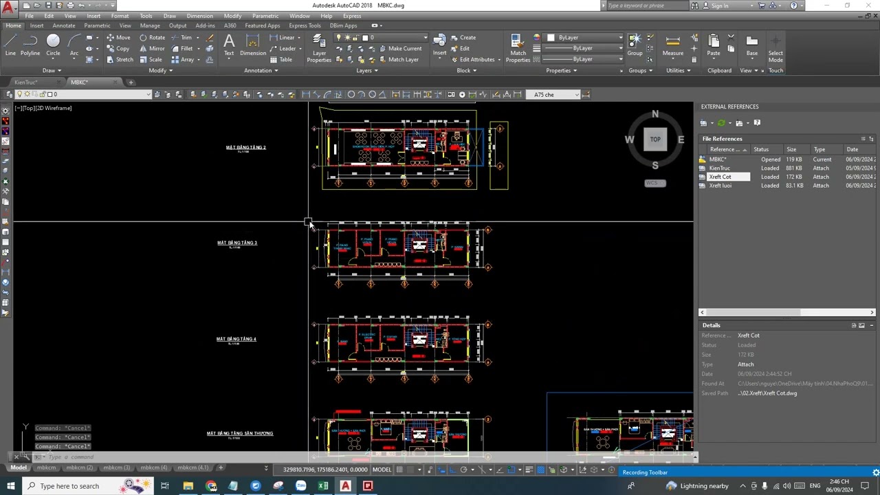 Tính toán và triển khai kết cấu nhà phố 5 tầng (Full triển khai, Danh mục bản vẽ, TMTT) | DBim