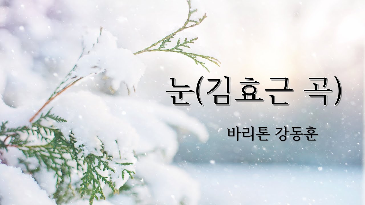 바리톤 강동훈 - 눈(김효근 곡) | 2020.12.24 생일 온라인팬콘서트에서