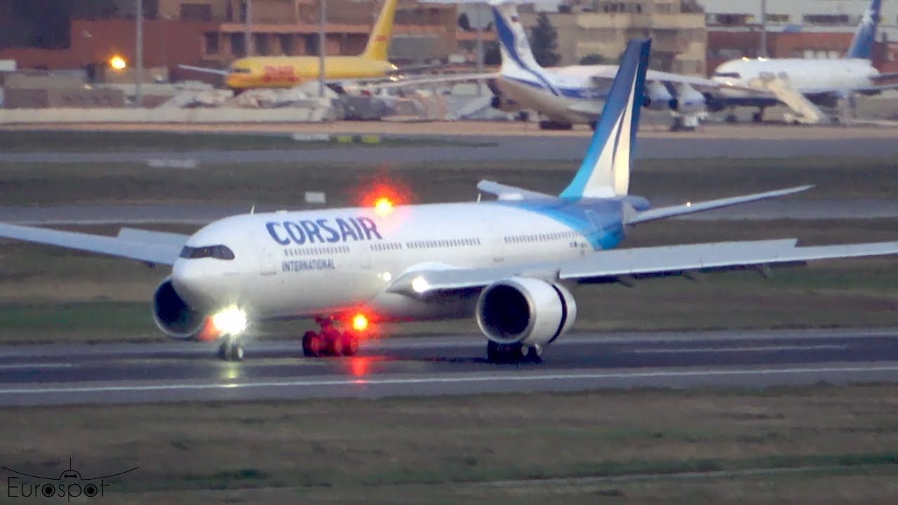 [Corsair Airbus A330NEO] A330-900 flight test Toulouse Airport with touch and go, landing, take off