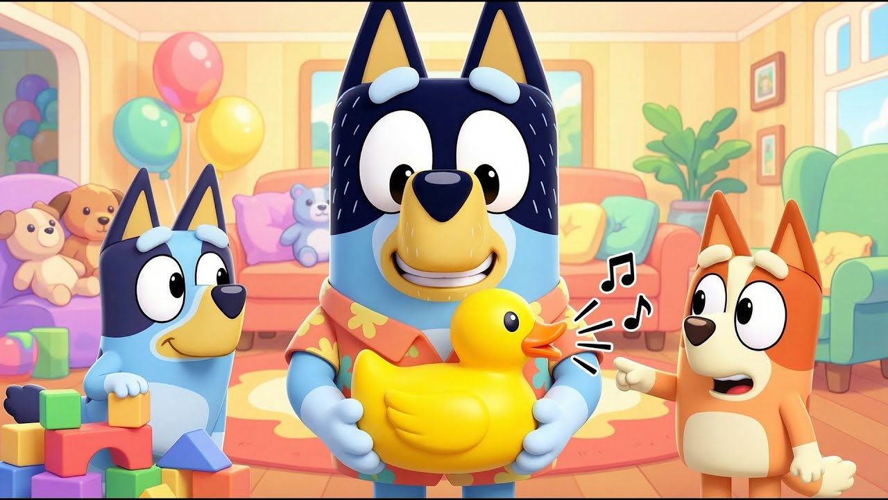 Bluey & Bingo Meet The GIANT SINGING DUCK! 🦆🎶 Bandit's Big Surprise | Bluey Animation