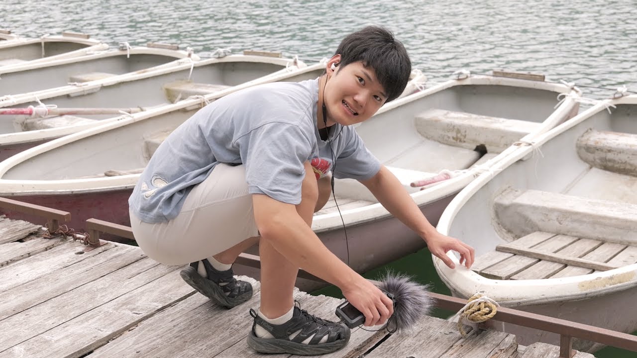 【ASMR】湖をタッピングしながら歩く音【SUB】Sound of Tapping and walking on the lake