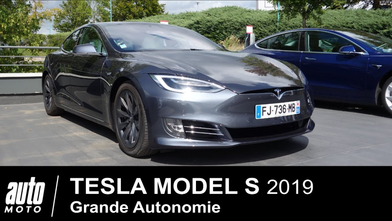 2019 TESLA MODEL S Grande Autonomie 1er  ESSAI français Lyon-Paris.