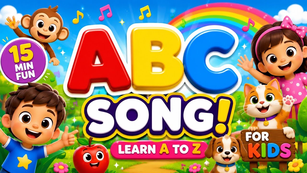 ABC Rhymes for Kids | 15 Minutes Nursery Rhymes 🎵 | A to Z Alphabet Songs