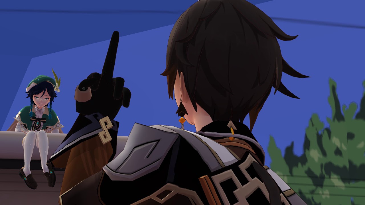 Zhongli and Venti in a nutshell | MMD Genshin Impact