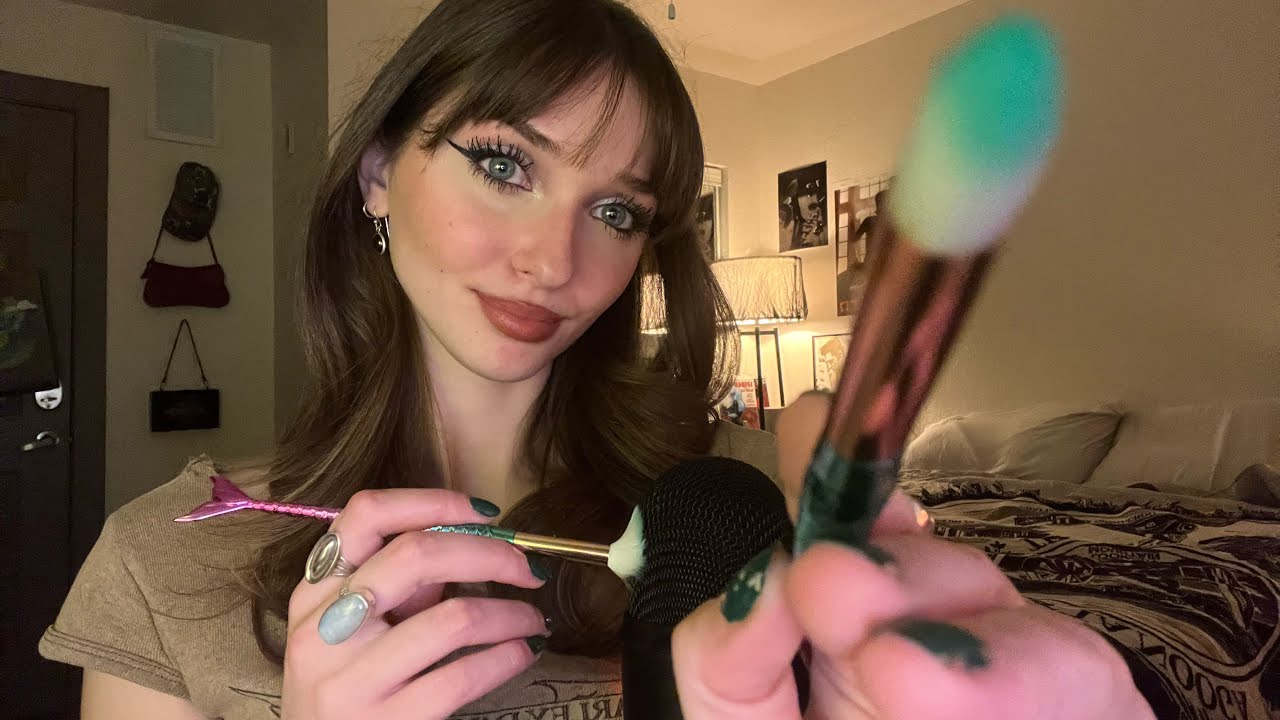 ASMR Mic Brushing + Face Brushing Personal Attention