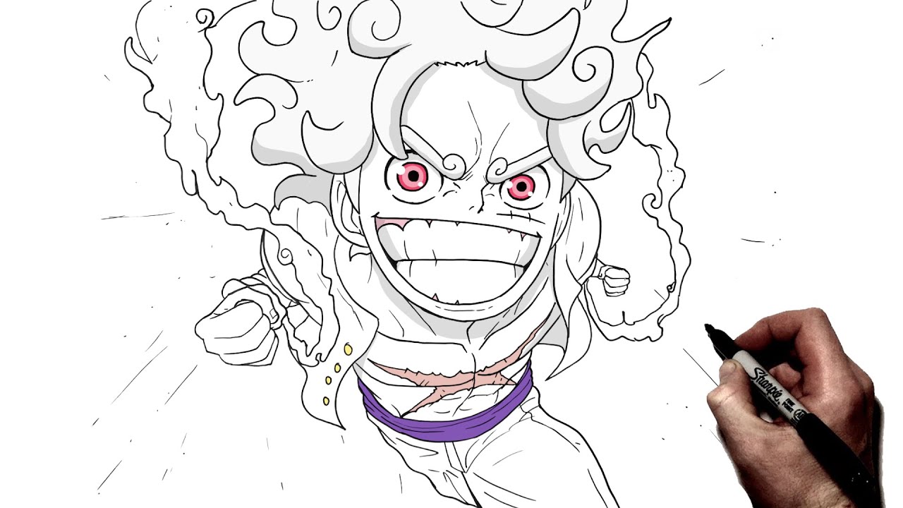 How To Draw Gear 5 Luffy | Step By Step | One Piece