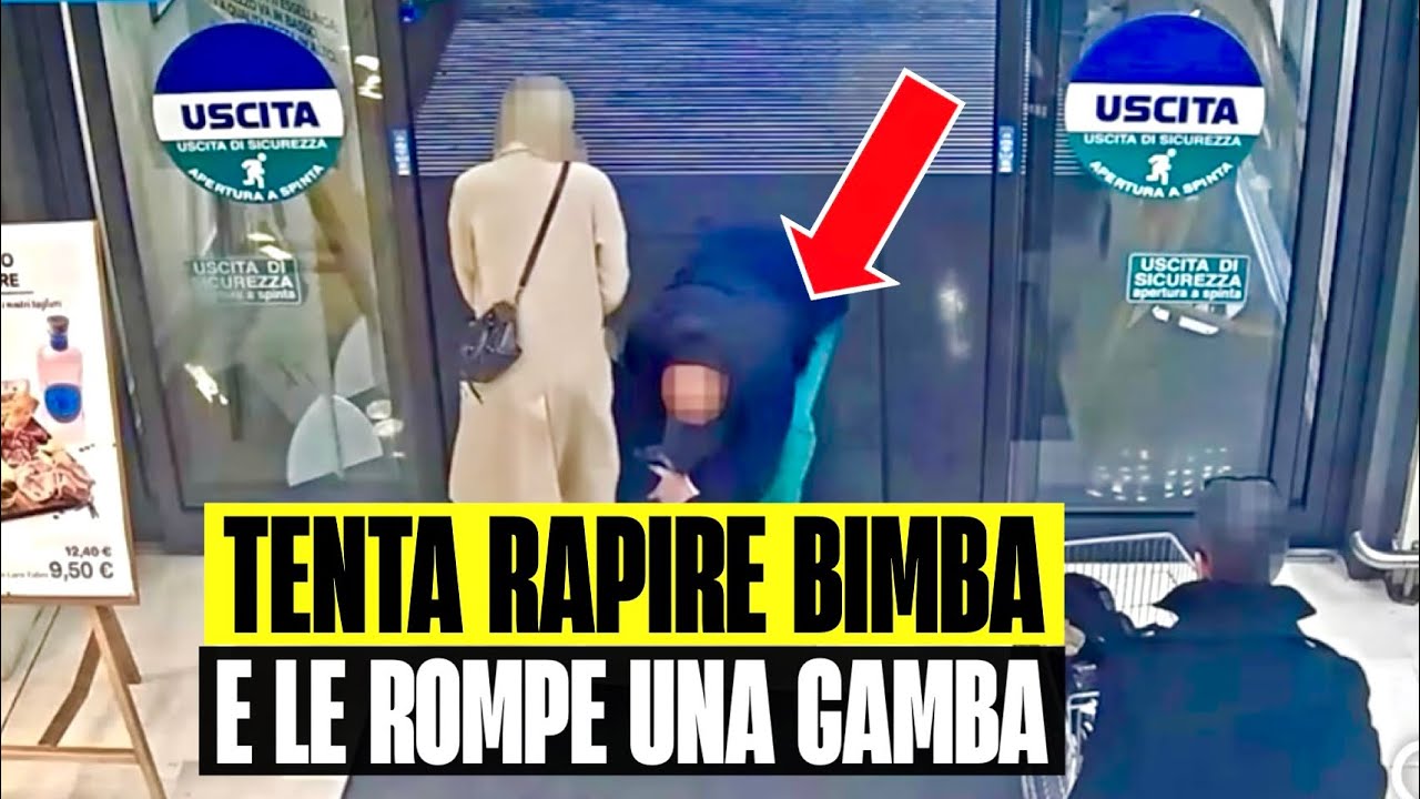 TERRORE A BERGAMO: RUMENO TENTA DI RAPIRE BIMBA AL SUPERMERMERCATO E LE ROMPE UNA GAMBA. ARRESTATO