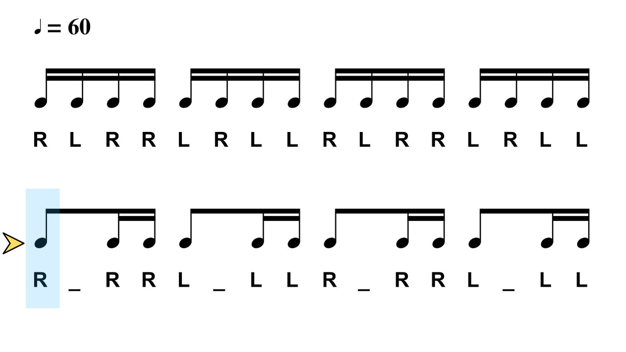 1-Minute Snare Drum Warm Up &ndash; Broken Paradiddles 🥁