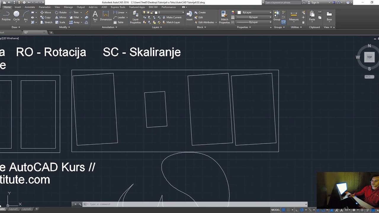 AutoCAD Kurs 2. Deo - Manipulacija objektima - Tutorijal za Pocetnike